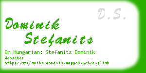 dominik stefanits business card